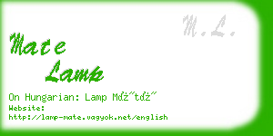 mate lamp business card